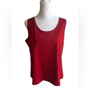 CHICOS Microfiber Tank in Razzie Red, NWT